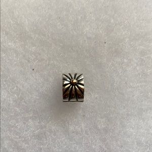 Pandora starburst clip with 14kt gold accents
